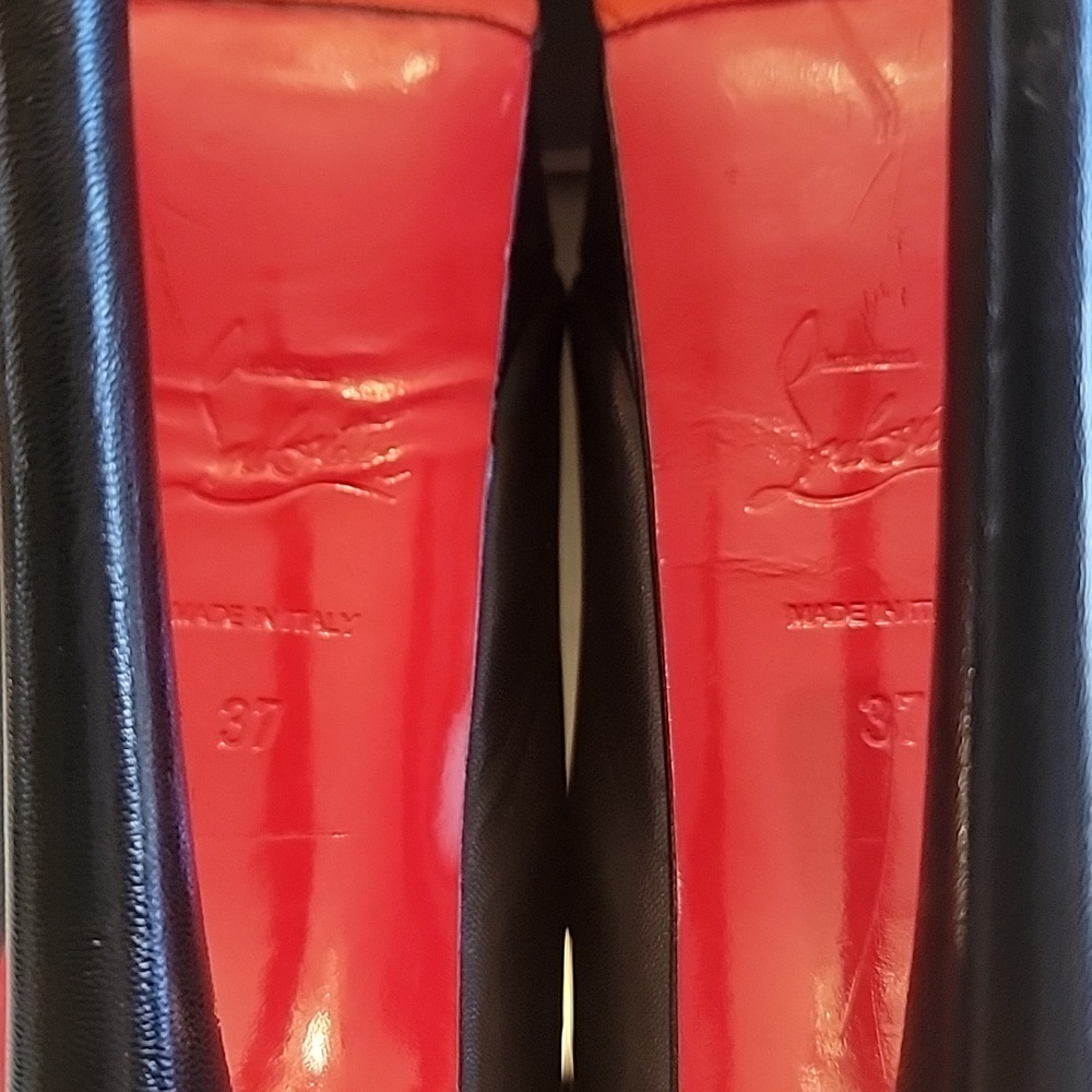 Christian Louboutin Black Kid Leather Bianca 140 Heel Pumps - Picture 10 of 13
